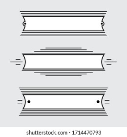 Flat vector ribbons banners flat isolated on white background. Badge, banner, ribbon, flag. Vector set illustration