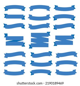 Flat vector ribbons banners flat isolated. Ribbons banners