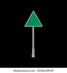 flat vector road sign simple modern black background