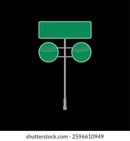 flat vector road sign simple modern black background