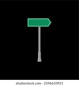 flat vector road sign simple modern black background