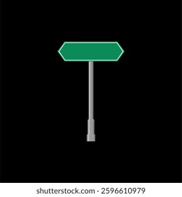 flat vector road sign simple modern black background
