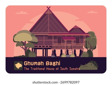 Rumah Adat Ghumah Baghi - La casa tradicional del sur de Sumatra - Casa tradicional indonesia