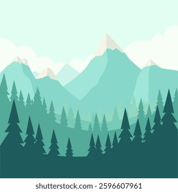 flat vector scenery simple modern background