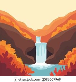 flat vector scenery simple modern background