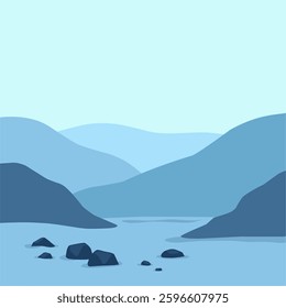 flat vector scenery simple modern background