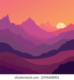 flat vector scenery simple modern background