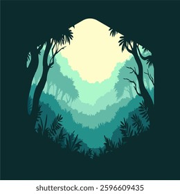 flat vector scenery simple modern background