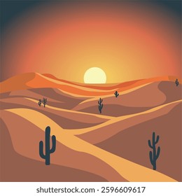 flat vector scenery simple modern background