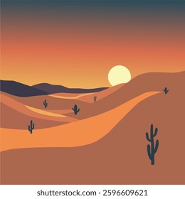 flat vector scenery simple modern background