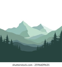 flat vector scenery simple modern background