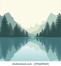 flat vector scenery simple modern background