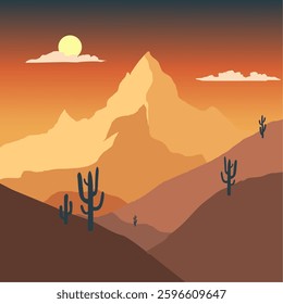 flat vector scenery simple modern background