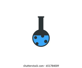 Flat vector science lab glass