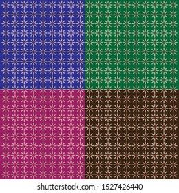 Flat vector seamless pattern. Beautiful seamless background texture. Isolated pattern for textile fabric. Gift wrapping paper design for printing. Elegant Asian batik design.