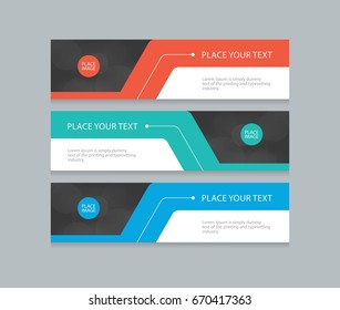 flat vector set abstract corporate business horizontal banner design template, and advertising banner layout template