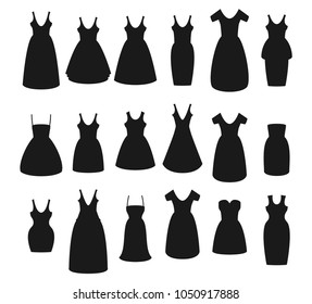 Flat vector set of dress