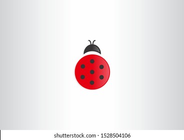 Flat vector set of ladybug.