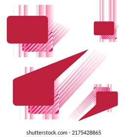 Flat vector shapes. Dialog and chatting geometric shapes. Modern vector design. 