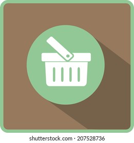 Flat Vector Shopping basket Icon