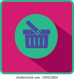 Flat Vector Shopping basket Icon