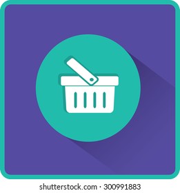 Flat Vector Shopping basket Icon