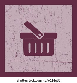 Flachbild-Vektorgrafik-Warenkorb-Symbol