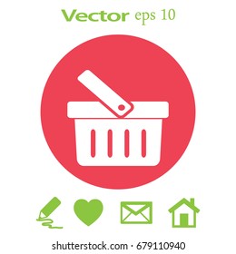 Flat Vector Shopping basket Icon
