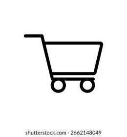 Icono plano de la carretilla del Carrito de compras del Vector para el comercio electrónico y la tienda al por menor