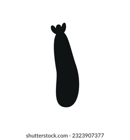 Flat vector silhouette illustration of cactus