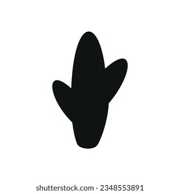 Flat vector silhouette illustration of cactus