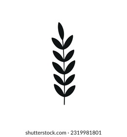 Ilustración de silueta vectorial plana de la flor