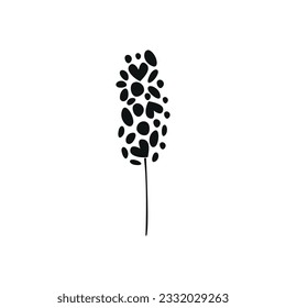 Ilustración de silueta vectorial plana de la flor