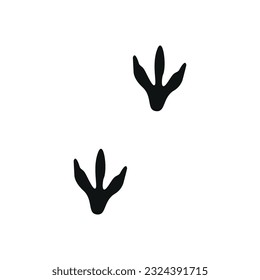 Flat vector silhouette illustration of footsteps