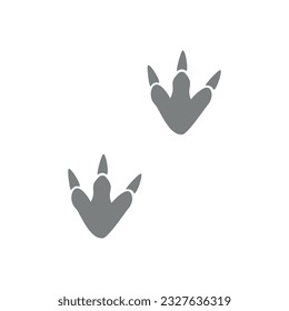 Flat vector silhouette illustration of footsteps