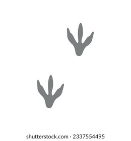 Flat vector silhouette illustration of footsteps