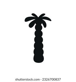 Flat vector silhouette illustration of palm