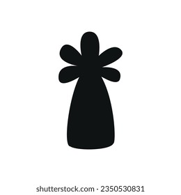 Flat vector silhouette illustration of palm