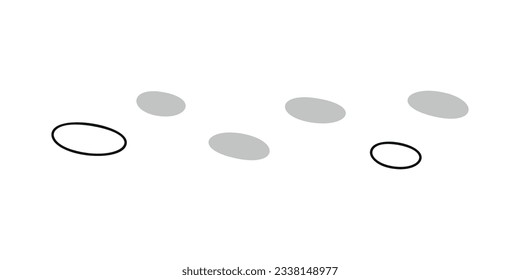 Flat vector silhouette illustration of rock