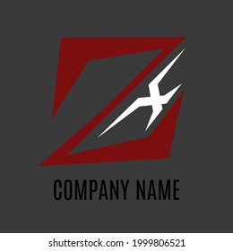 flat vector simple design for latter ZX company logo