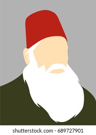 Flat Vector Of Sir Syed Ahmed Khan