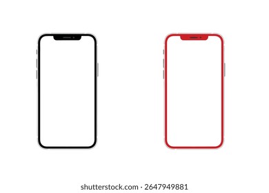  Icono plano del smartphone del Vector, vista delantera, diseño mínimo moderno, estilo limpio de la interfaz