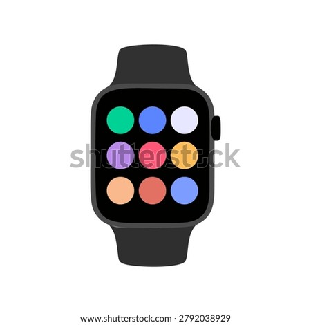 Flat Vector Smartwatch App Menu