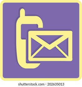 Flat Vector SMS Icon