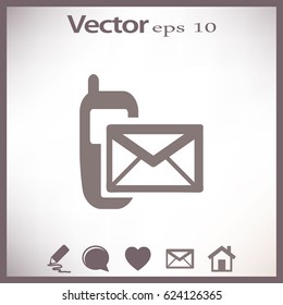 Flat Vector SMS Icon