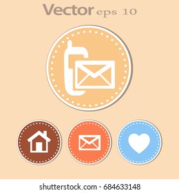 Flat Vector SMS Icon