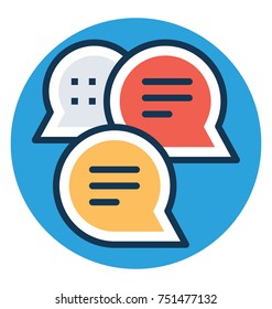 
Flat vector speech bubble 
