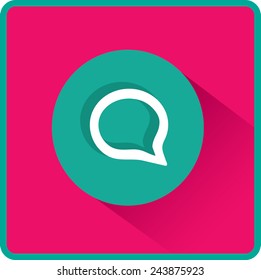 Flat Vector Speech Icon 