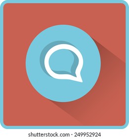 Flat Vector Speech Icon