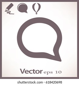 Flat Vector Speech Icon